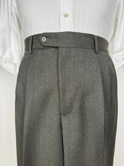 Completo anni ‘80 in covert verde/cachi (NOS) - tg. 48