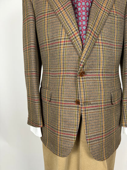 Giacca principe di Galles in puro cashmere tessuto Loro Piana - tg. 48