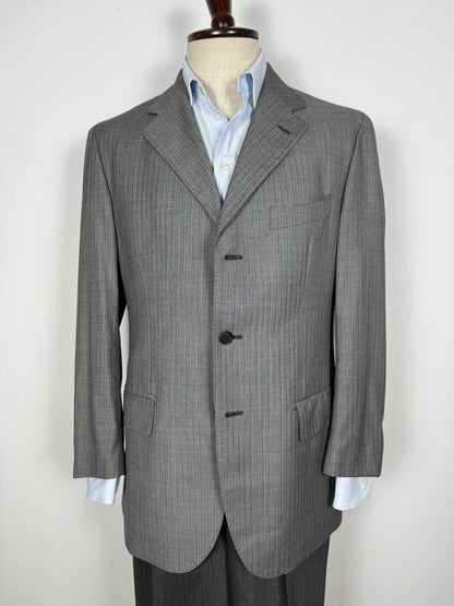 Giacca De Paz in fresco lana grigio spinato - tg. 50