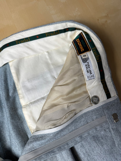 Pantaloni anni ‘80 flanella grigio chiaro (NOS) - tg. 48
