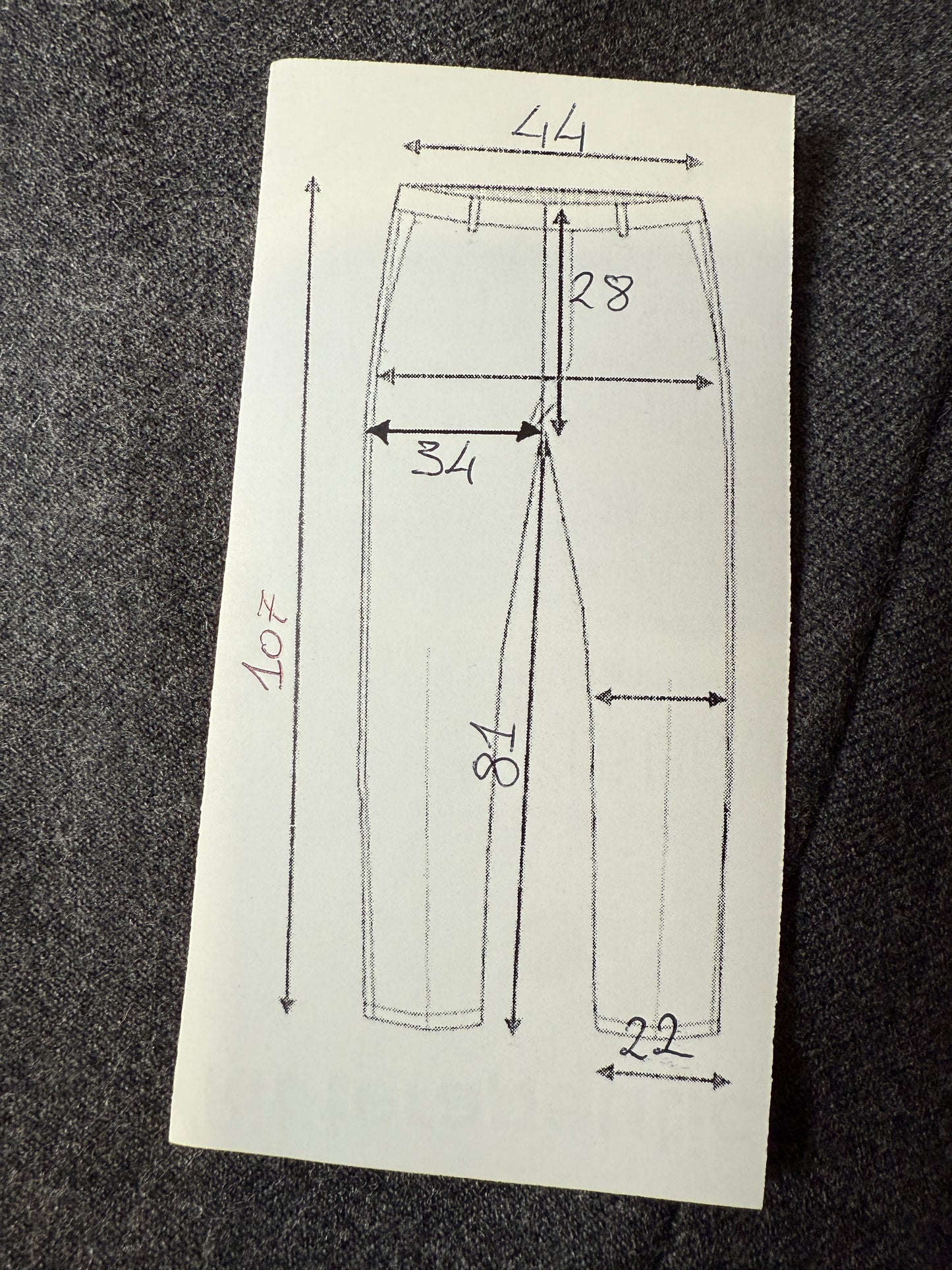 Pantaloni flanella grigio medio - tg. 50