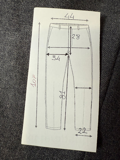 Pantaloni flanella grigio medio - tg. 50