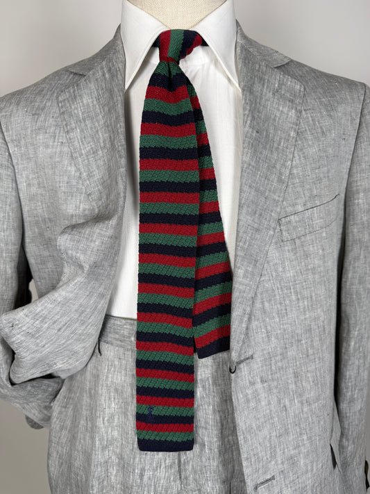 Cravatta Yves Saint Laurent tricot cotone a righe