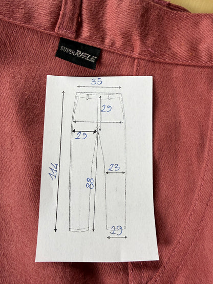 Jeans Rifle anni '70 rosa corallo a zampa (NOS) - tg. 36/38 (XXS)