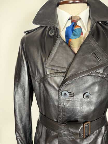 Trench anni ‘70 in pelle - tg. 44/46