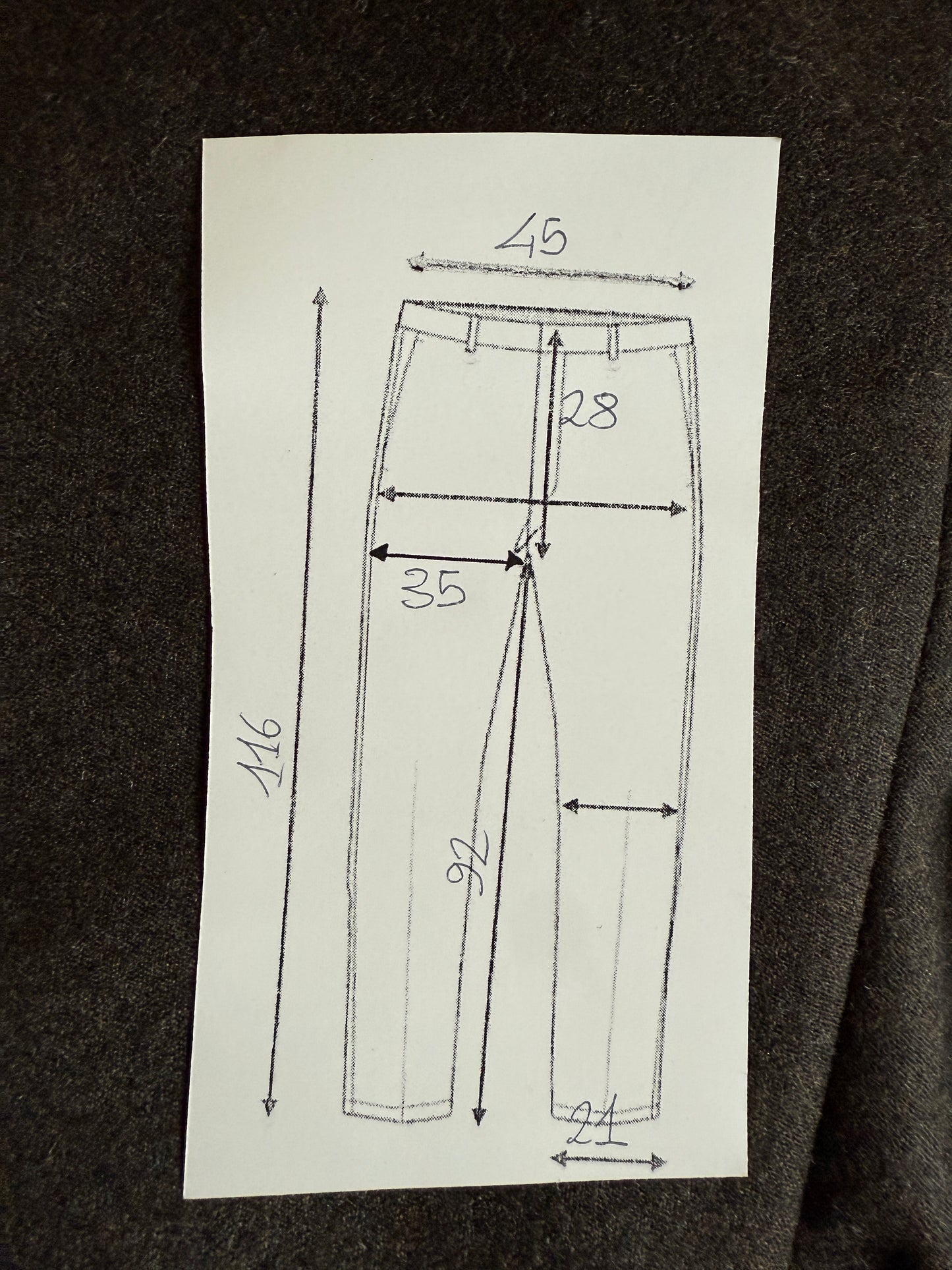 Pantaloni anni ‘90 in flanella marrone (NOS) - tg. 48/50