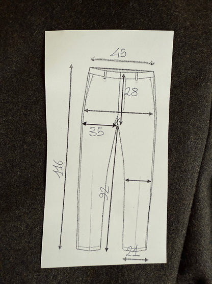 Pantaloni anni ‘90 in flanella marrone (NOS) - tg. 48/50