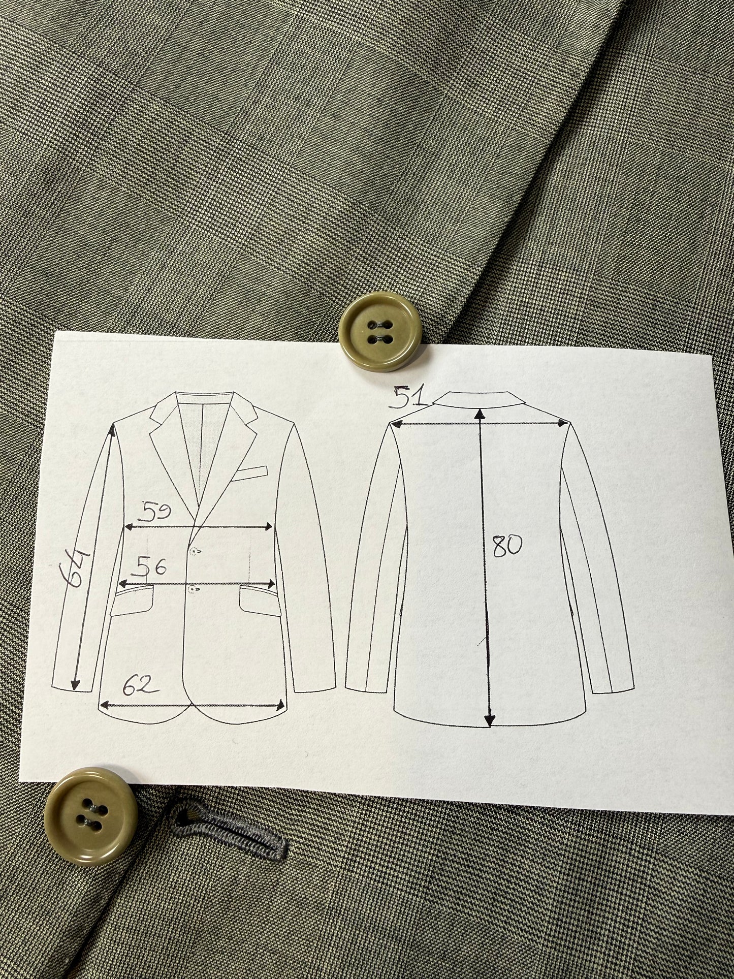 Giacca Kiton fresco lana 14 micron verde salvia - tg. 52/54