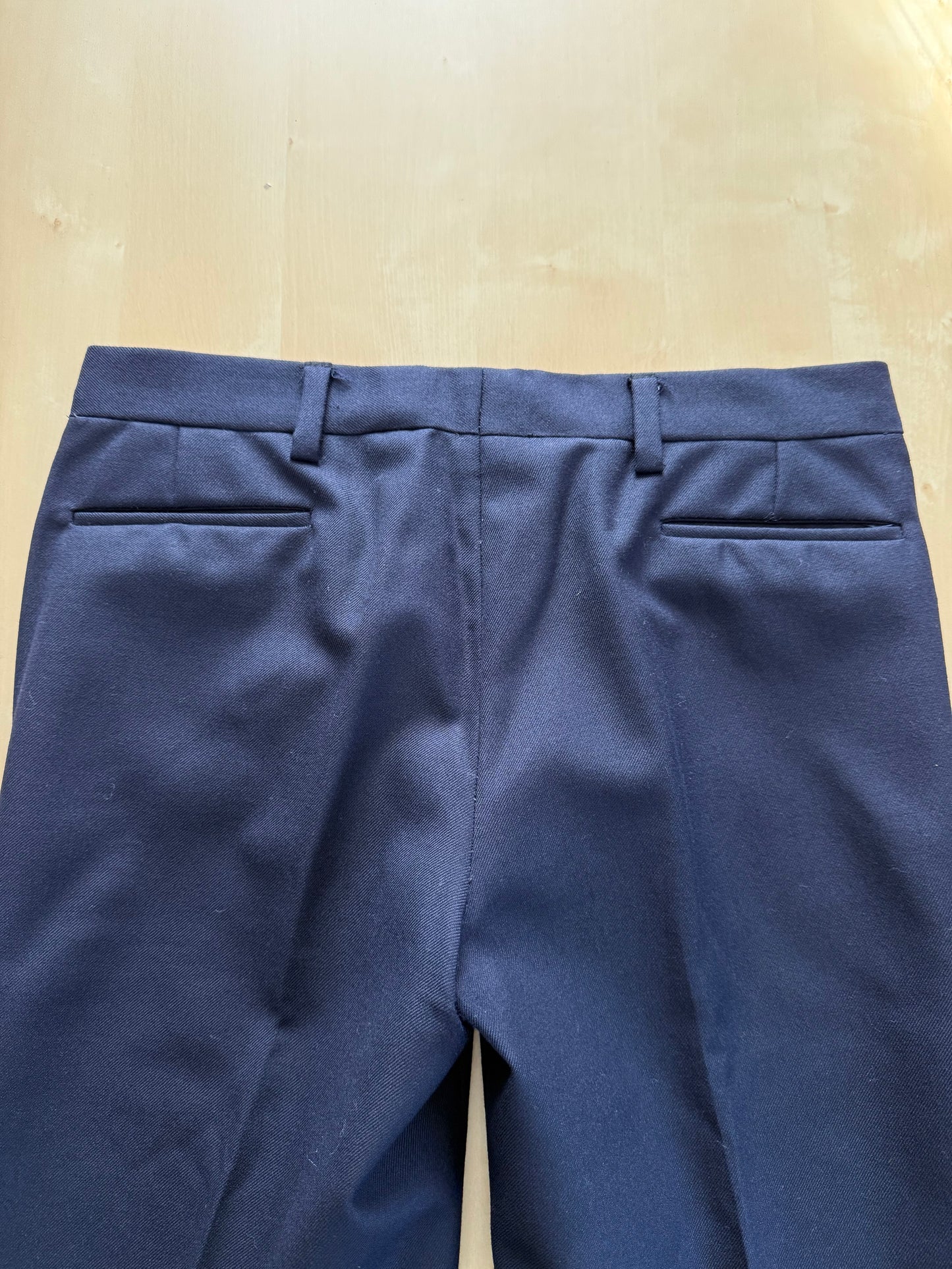Completo doppiopetto anni ‘60/‘70 flanella blu - tg. 44