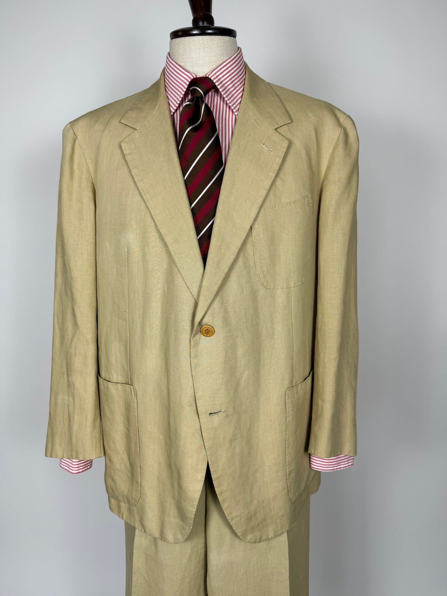 Completo sartoriale A. Graneri lino beige - tg. 60/62