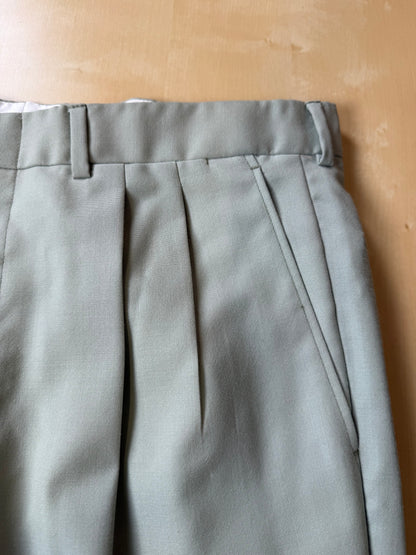 Pantaloni fresco lana verde menta anni '80 (NOS) - tg. 50