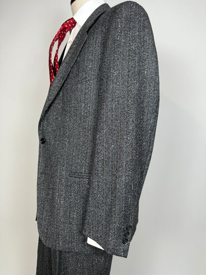 Completo anni ‘70/‘80 tweed lana e seta - tg. 52/54