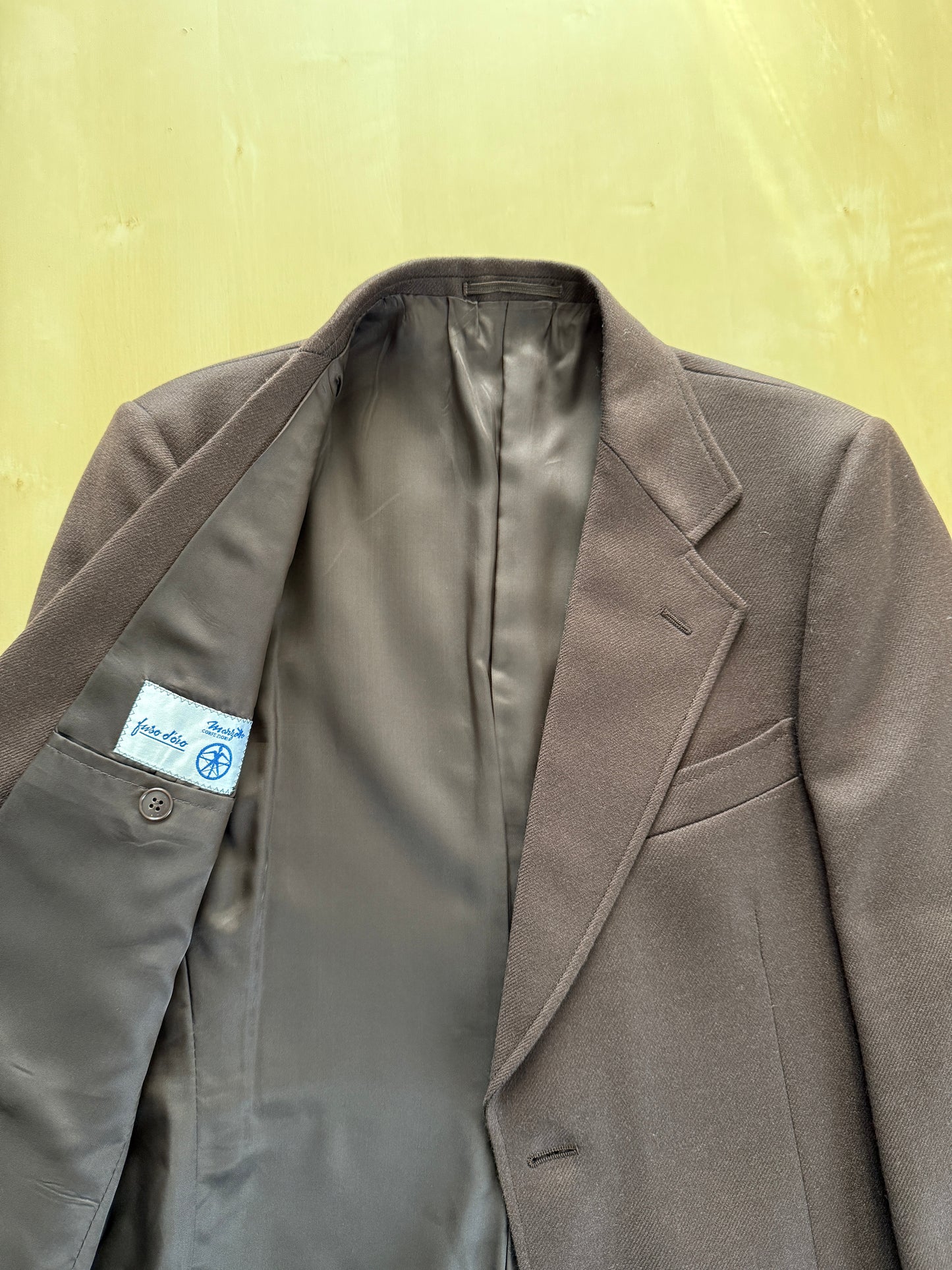 Completo anni ‘70 cavalry twill marrone - tg. 44/46