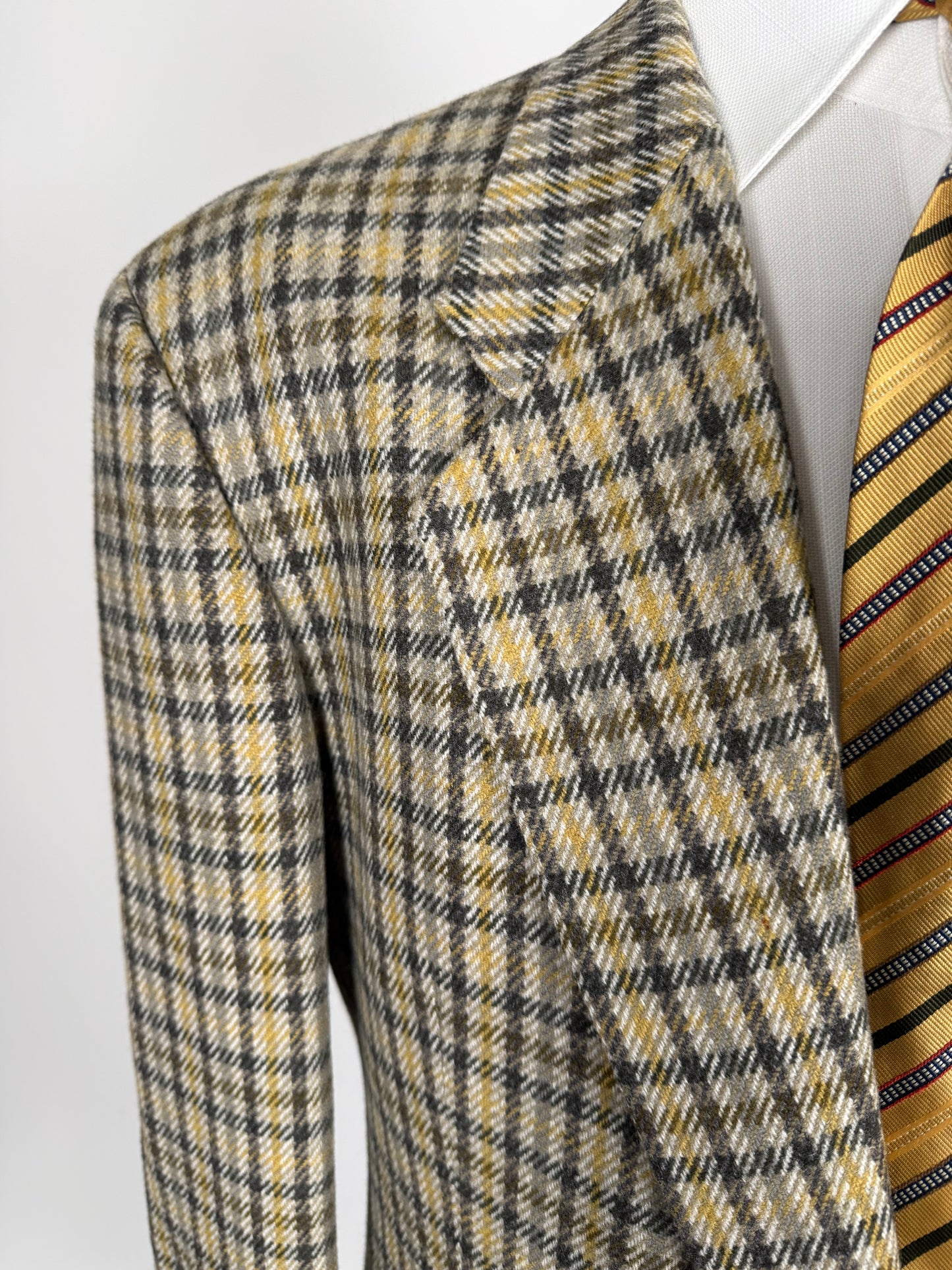 Giacca Valentino anni ‘80 check in lana e cashmere - tg. 52