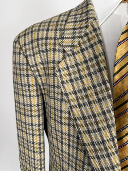 Giacca Valentino anni ‘80 check in lana e cashmere - tg. 52