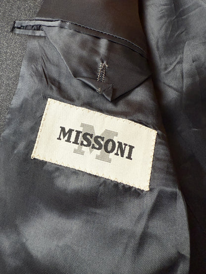 Completo Missoni anni ‘90 in flanella grigio antracite - tg. 48/50
