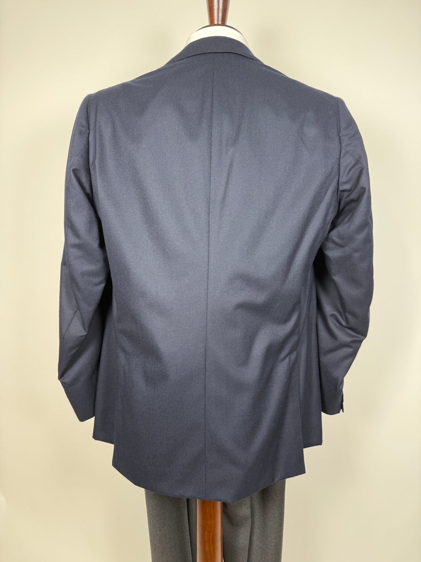 Giacca sartoriale in flanella blu - tg. 54/56 drop basso