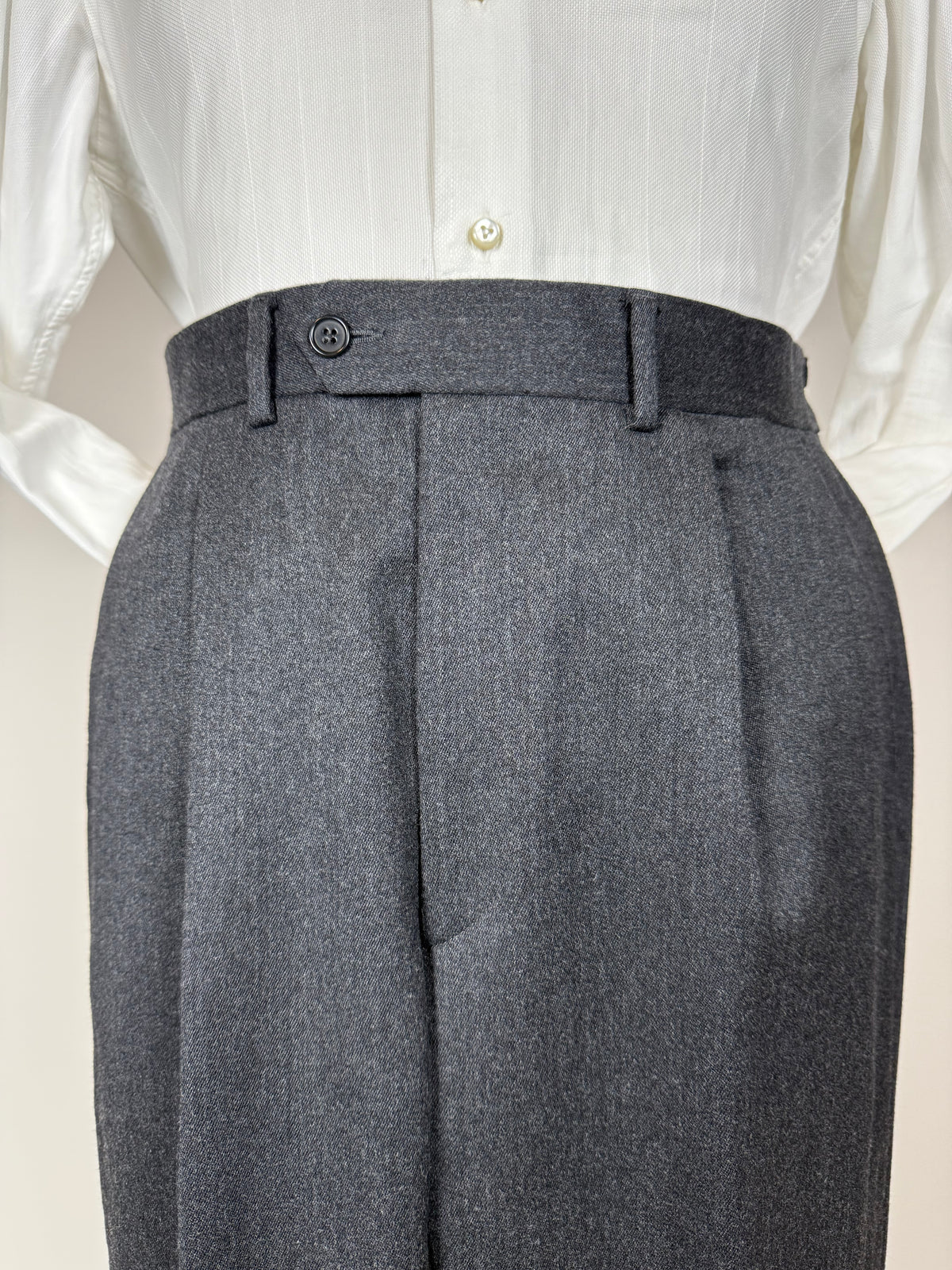 Pantaloni flanella grigio antracite anni '90 - tg. 50