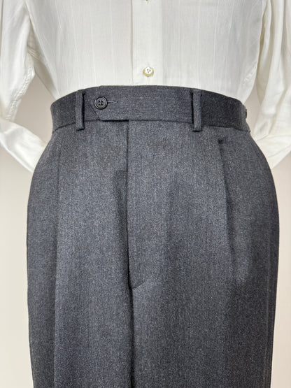 Pantaloni flanella grigio antracite anni '90 - tg. 50
