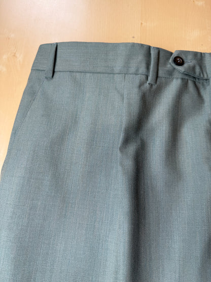 Completo anni '80 fresco lana verde menta (NOS) - tg. 54/56 drop basso