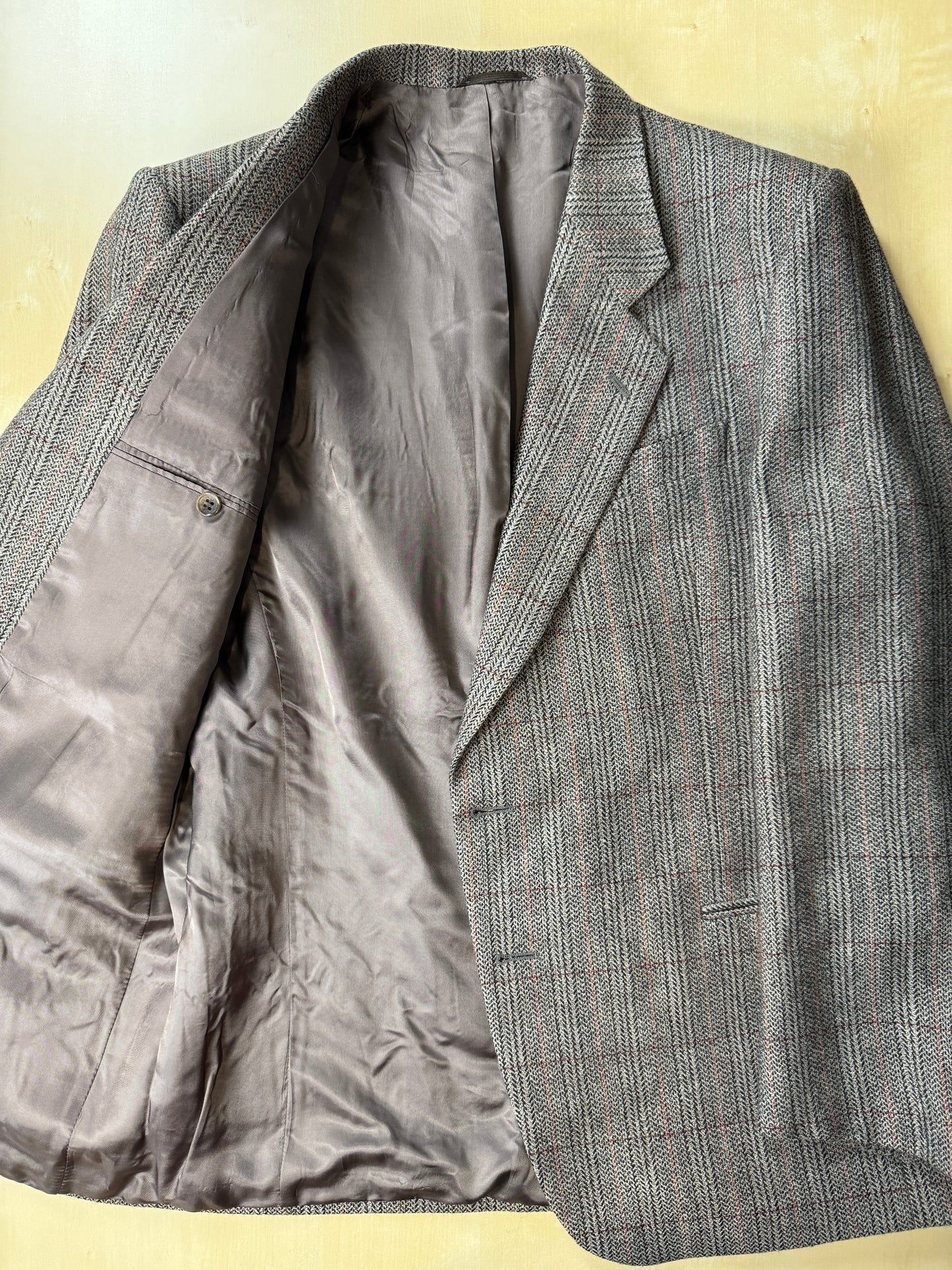 Giacca anni ‘70 spigato windowpane - tg. 52