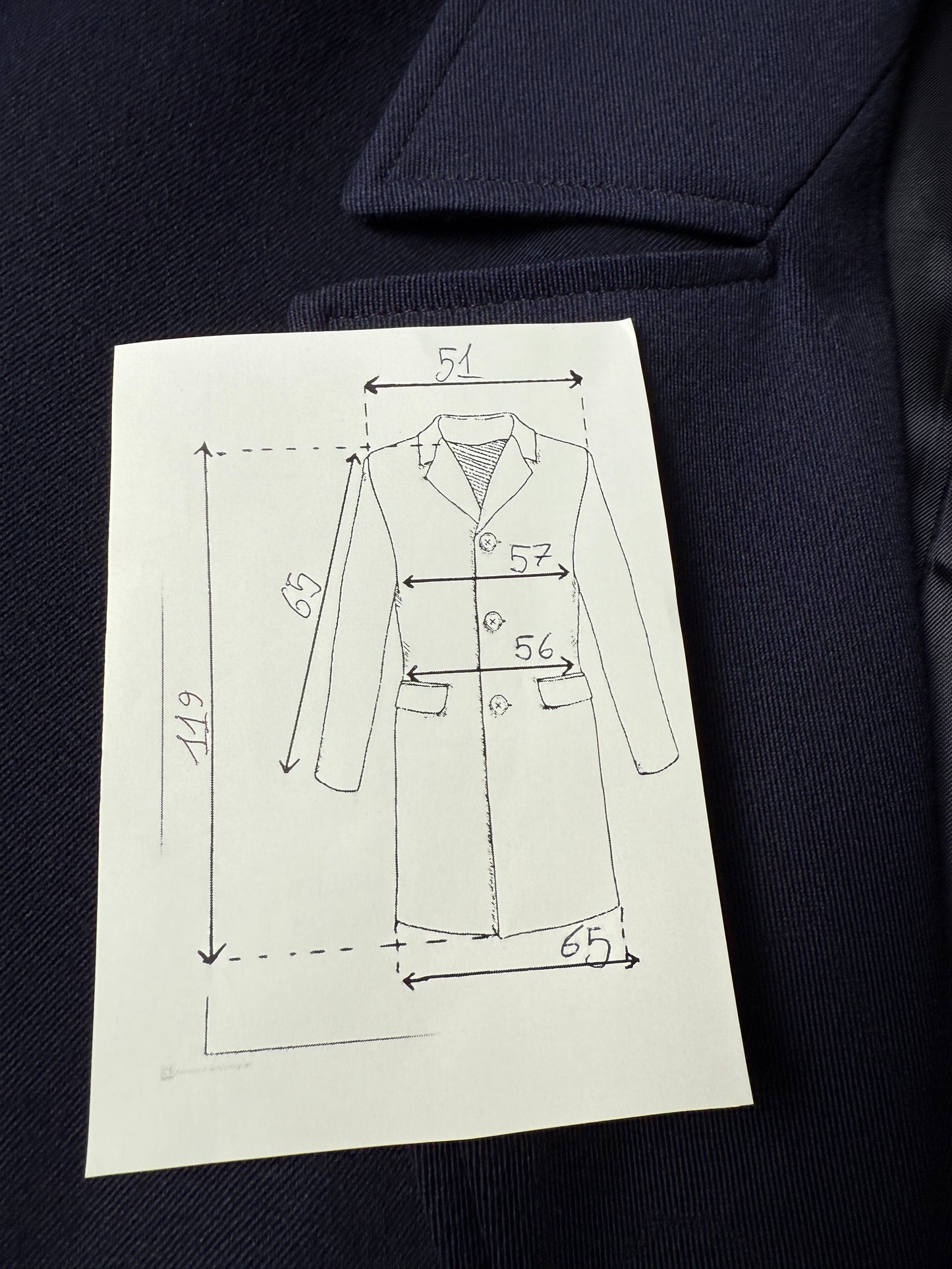 Soprabito anni ‘70 in lana pettinata blu - tg. 48-50