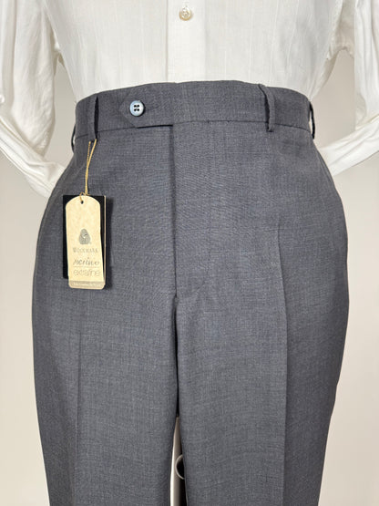 Pantaloni fresco lana grigio antracite anni '90 (NOS) - tg. 50