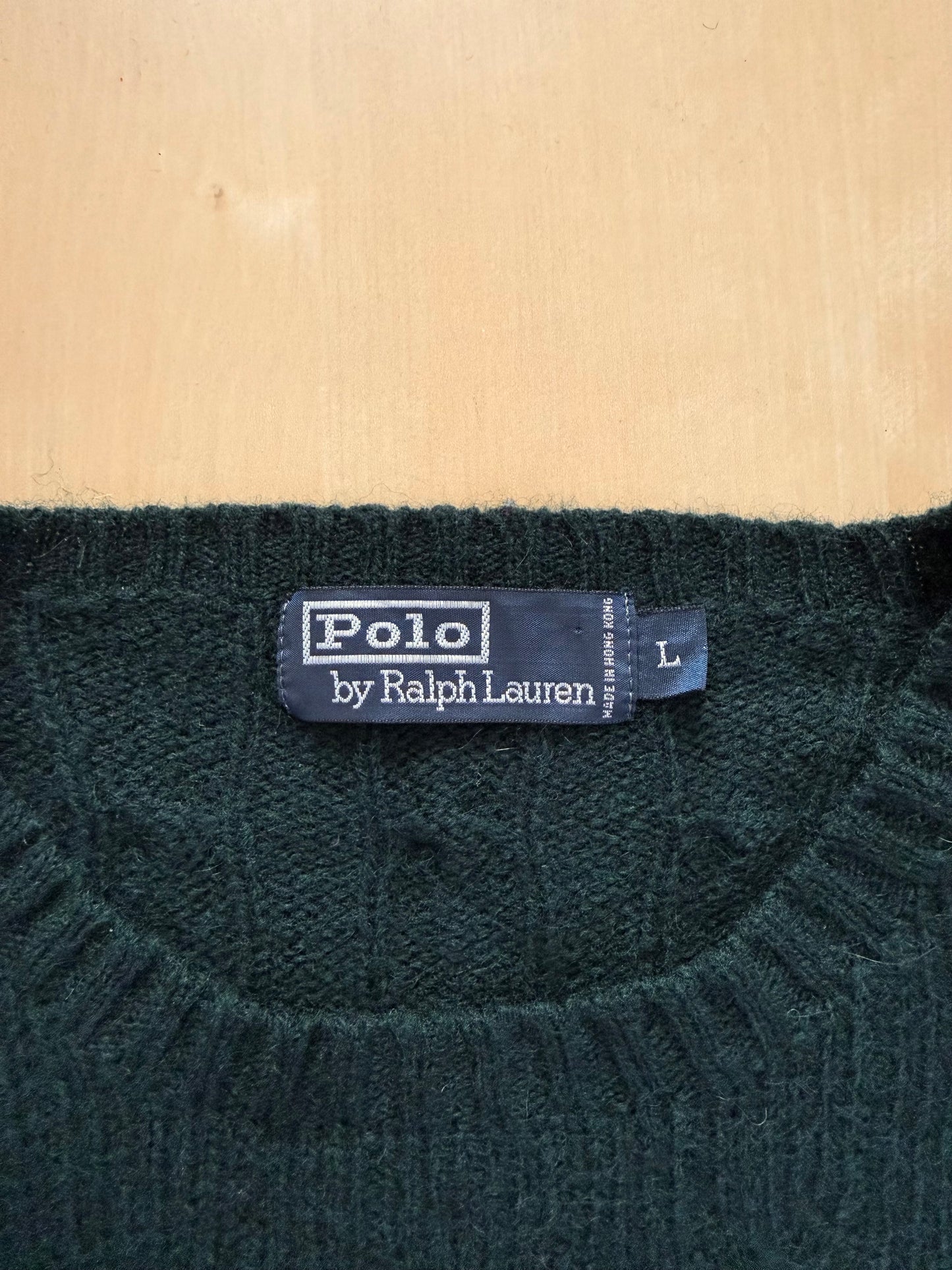 Maglione Polo Ralph Lauren in pura lana a trecce - L