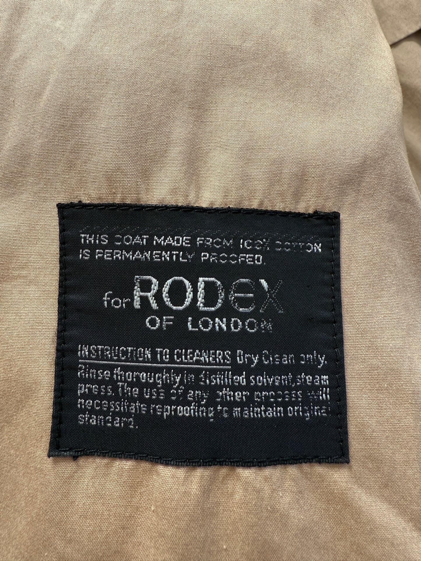 Impermeabile made in England Rodex per De Paz - tg. 48-50