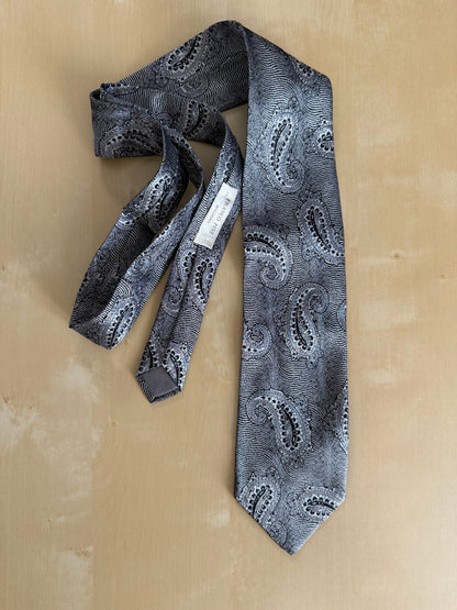 Cravatta Prochownick paisley argento jacquard