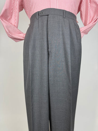 Pantaloni fresco lana grigio antracite anni '80 - tg. 48
