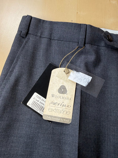Pantaloni fresco lana grigio antracite anni '90 (NOS) - tg. 50