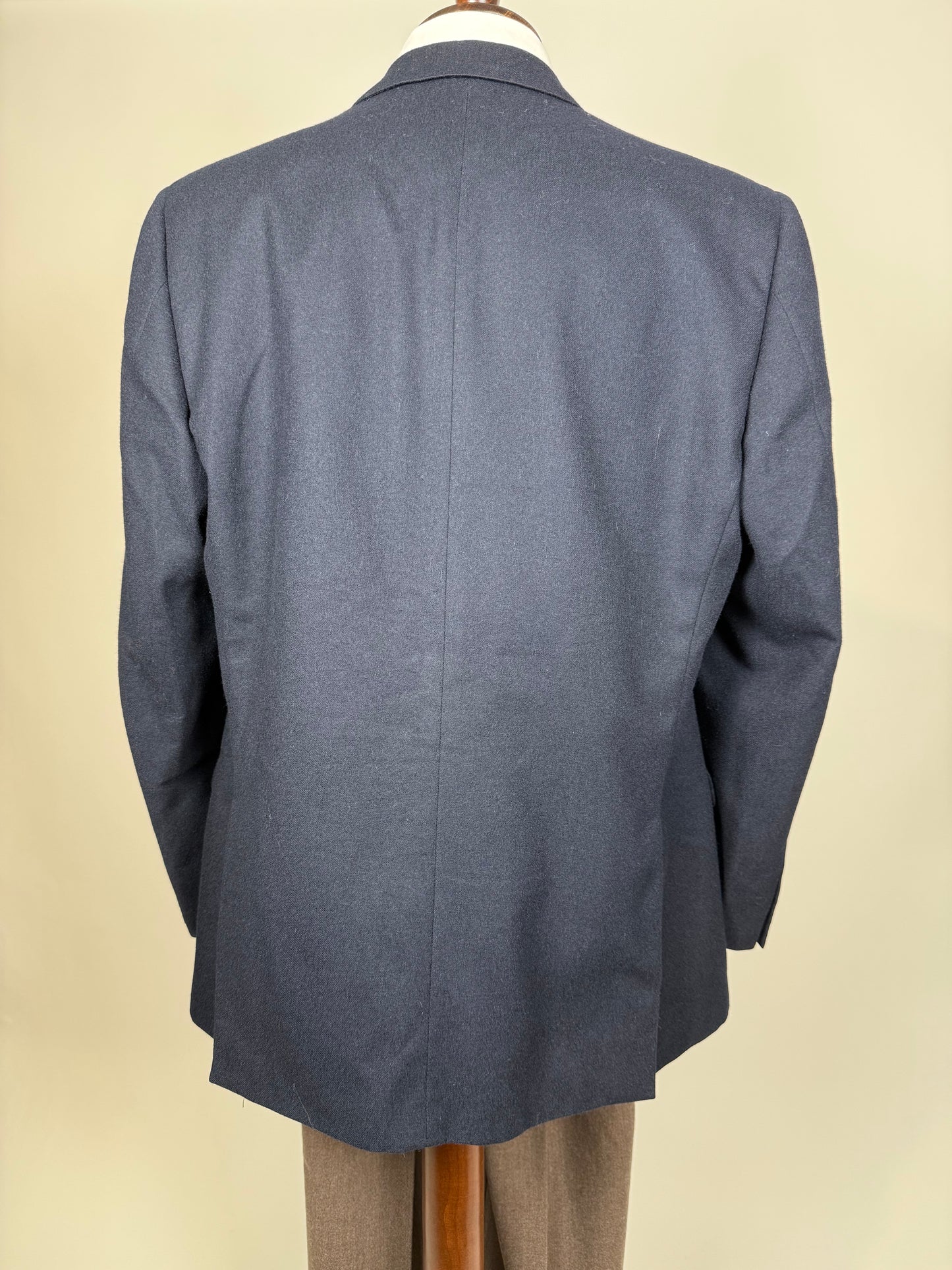 Blazer doppiopetto anni ‘70/‘80 in flanella blu - tg. 54