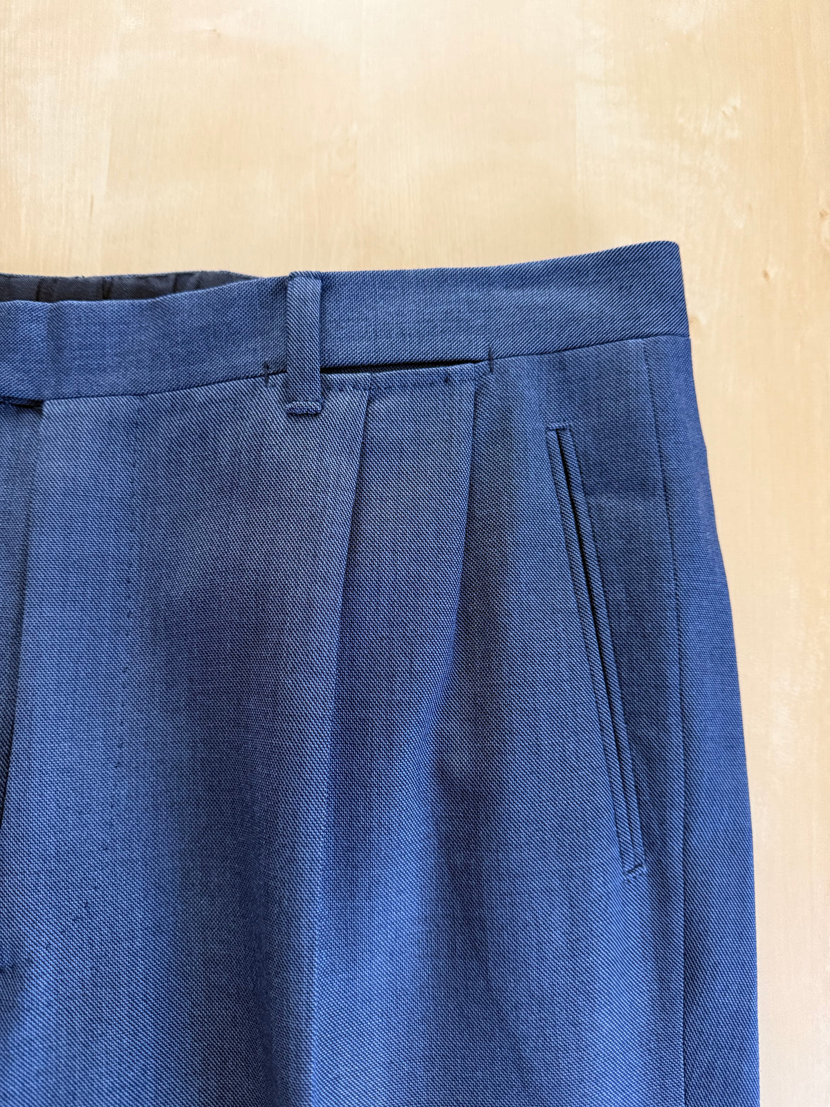 Pantaloni sartoriali grisaglia blu - tg. 52 corta