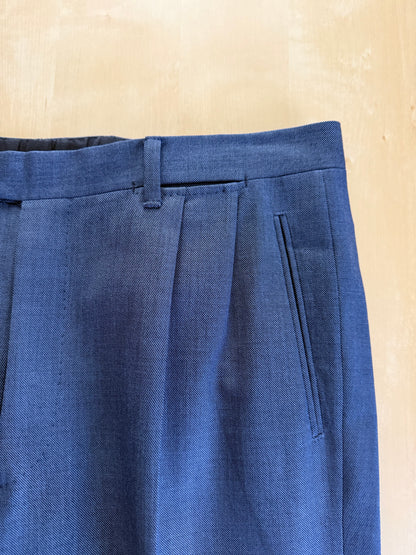 Pantaloni sartoriali grisaglia blu - tg. 52 corta