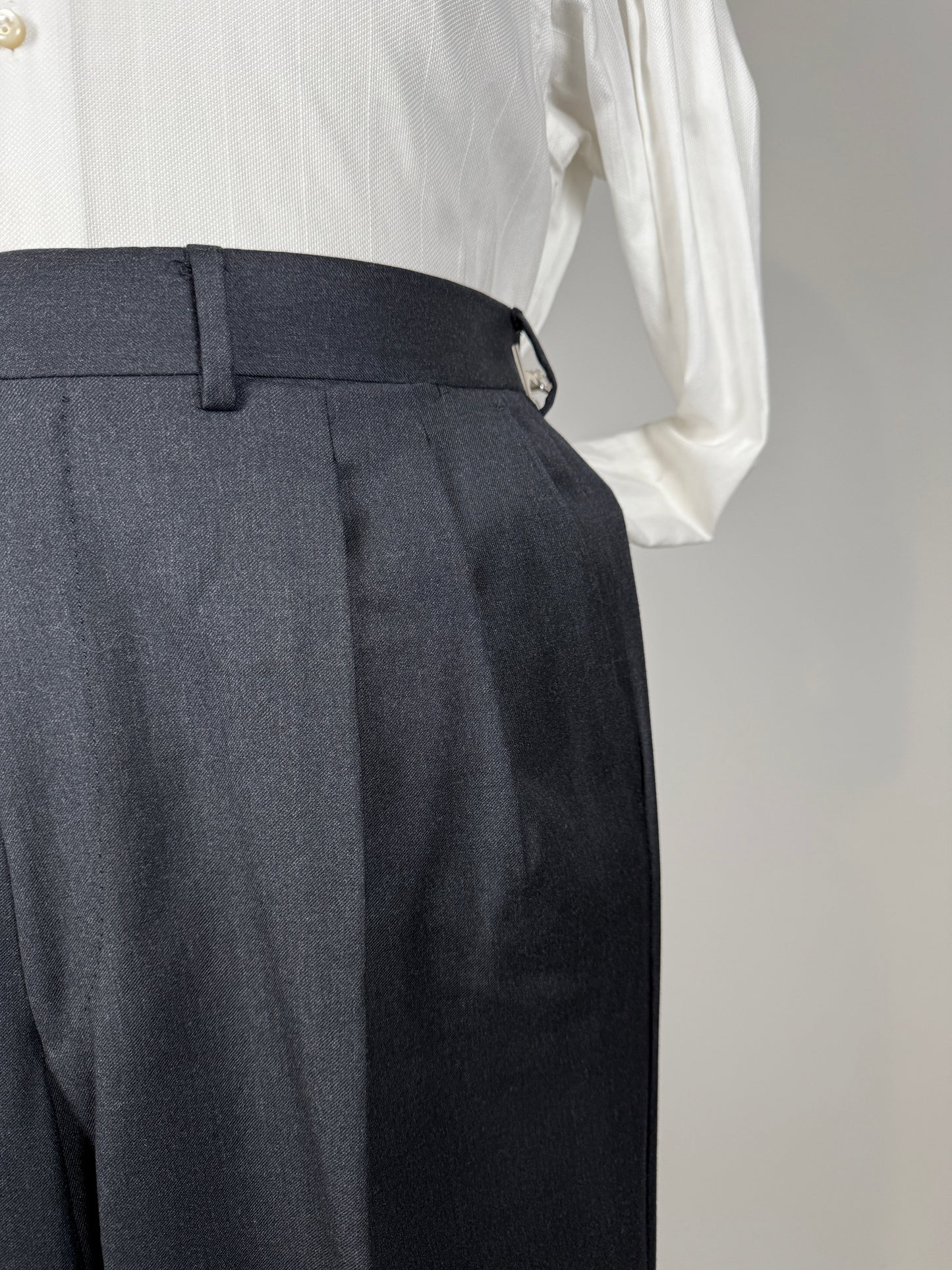 Completo Corneliani anni ‘90 flanella antracite - tg. 50/52