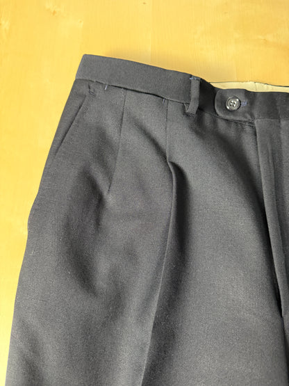 Pantaloni Ermenegildo Zegna anni ‘70/‘80 flanella pettinata blu - tg. 46/48