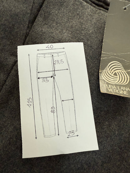 Pantaloni anni ‘80 flanella grigio medio (NOS) - tg. 46
