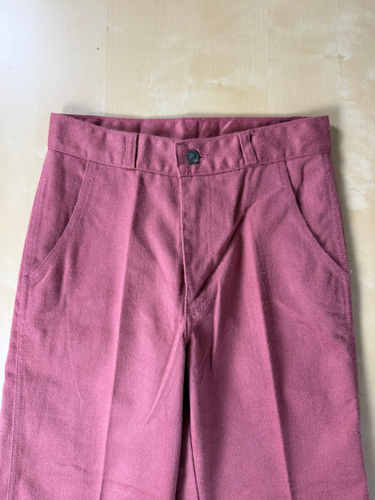 Jeans Rifle anni '70 rosa corallo a zampa (NOS) - tg. 36/38 (XXS)