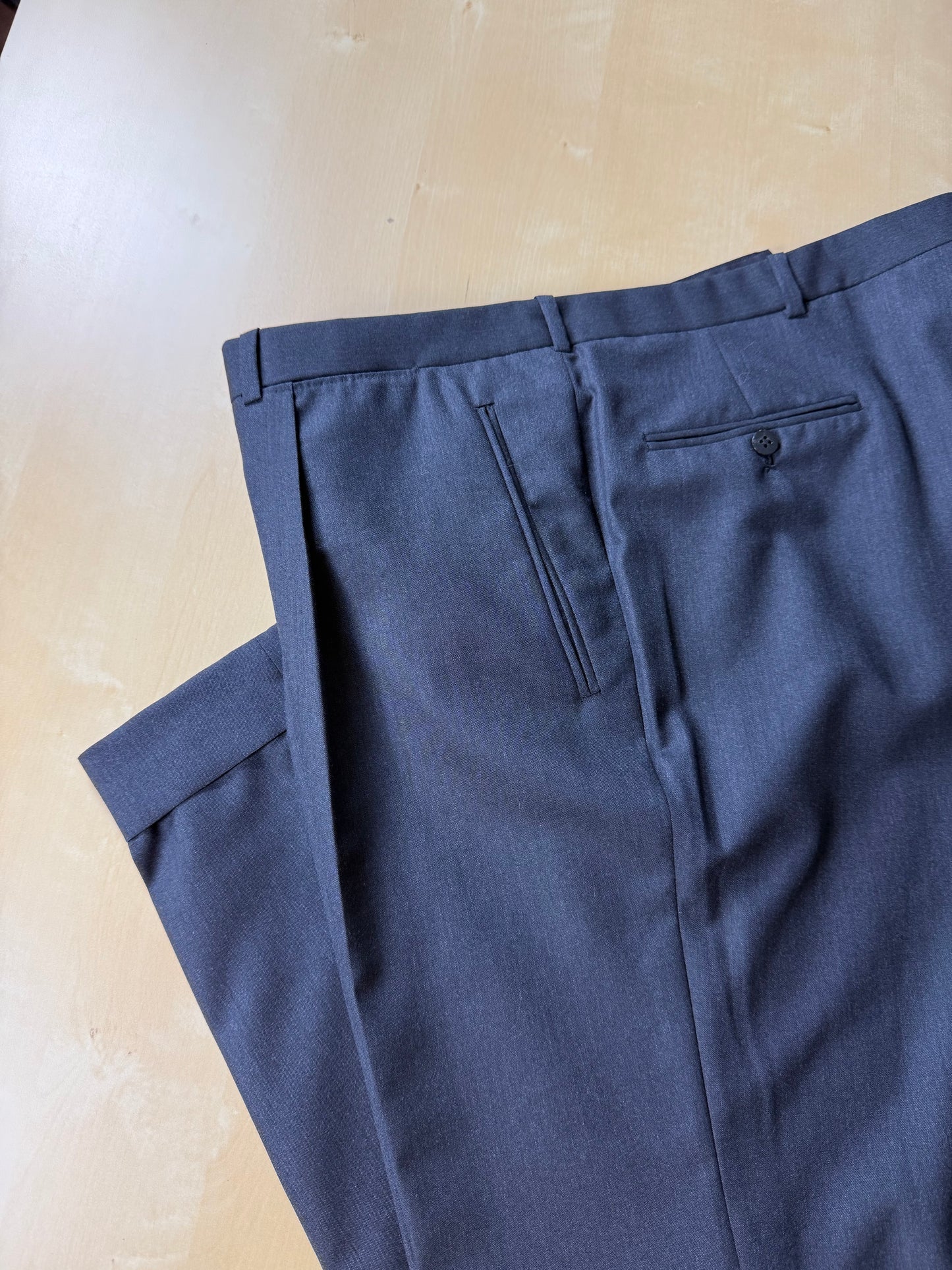 Pantaloni sartoriali fresco lana antracite - tg. 60