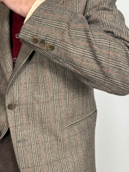 Giacca anni ‘70 spigato windowpane - tg. 52