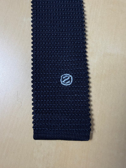 Cravatta tricot Ermenegildo Zegna vintage in seta blu