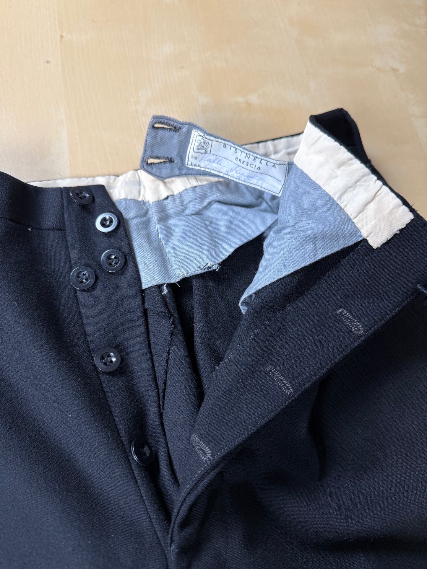 Smoking doppiopetto sartoriale anni ‘50 - tg. 46/48 (pantaloni 44)