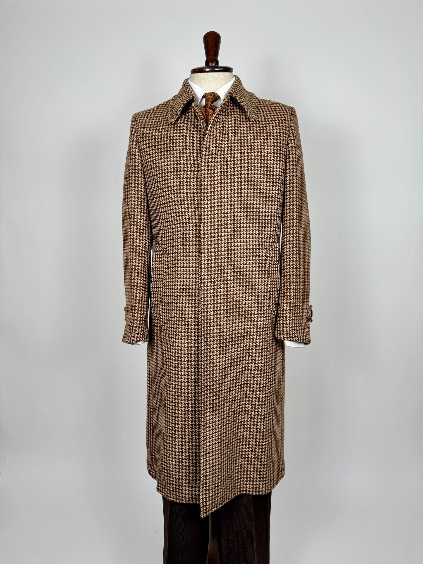 Cappotto anni ‘70 tweed pied-de-poule - tg. 44-46