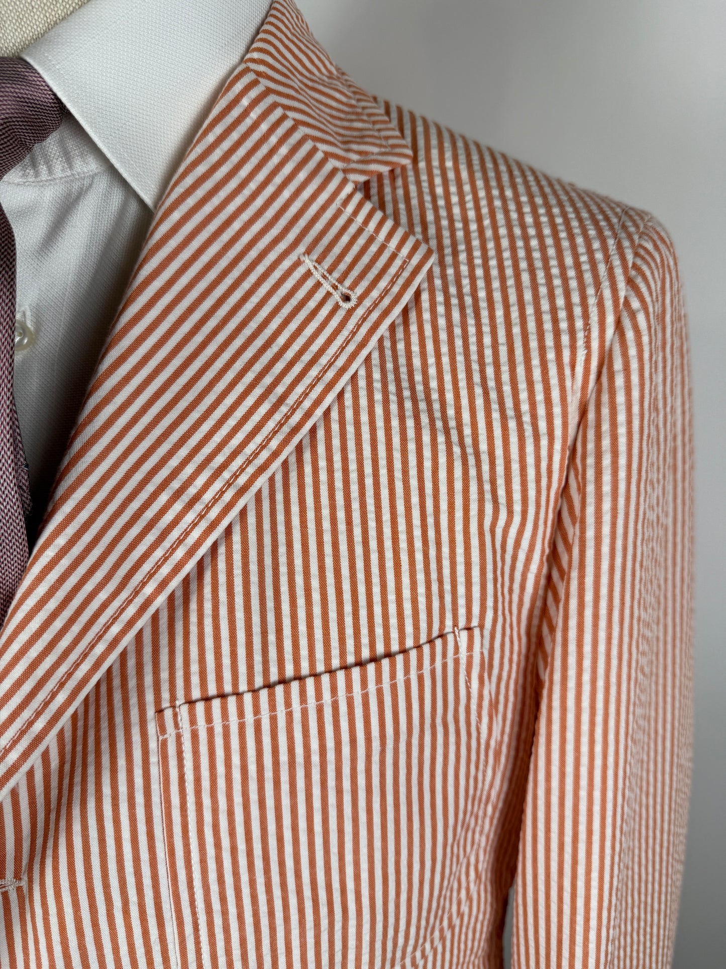 Giacca Tagliatore in seersucker rosso - tg. 50