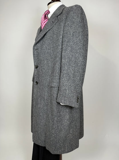 Cappotto anni ‘60/‘70 tweed spigato/chevron - tg. 52-54