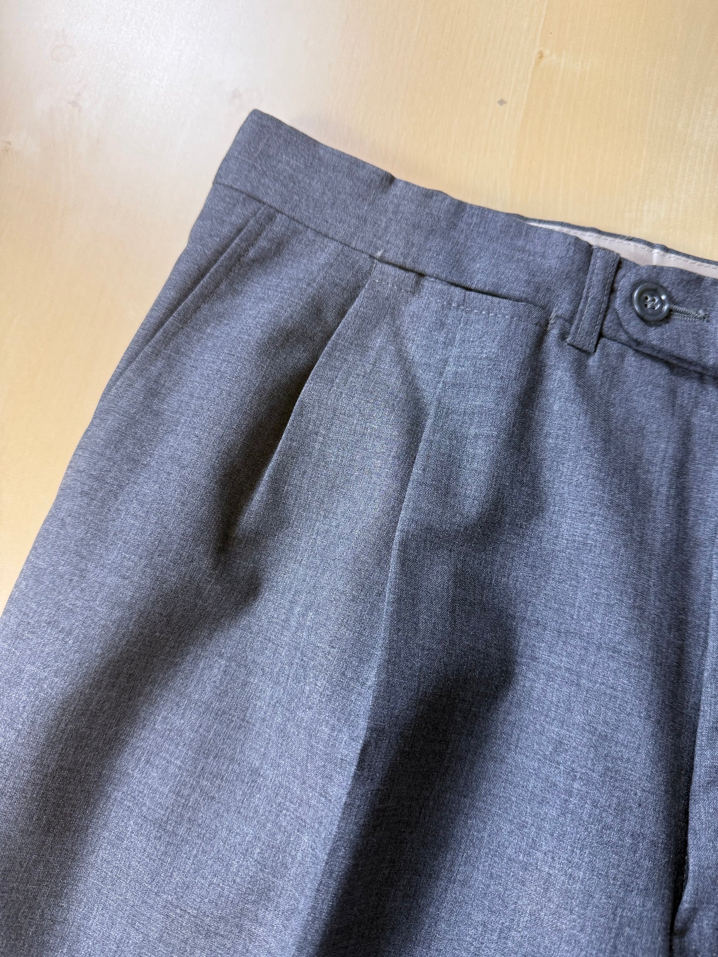 Pantaloni fresco lana grigio antracite anni '80 - tg. 48