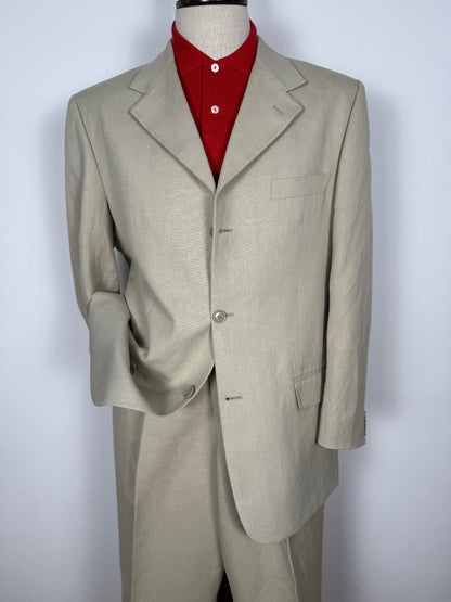 Completo beige in lino e cotone - tg. 52