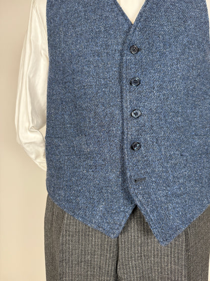 Panciotto in tweed blu - tg. 52/54