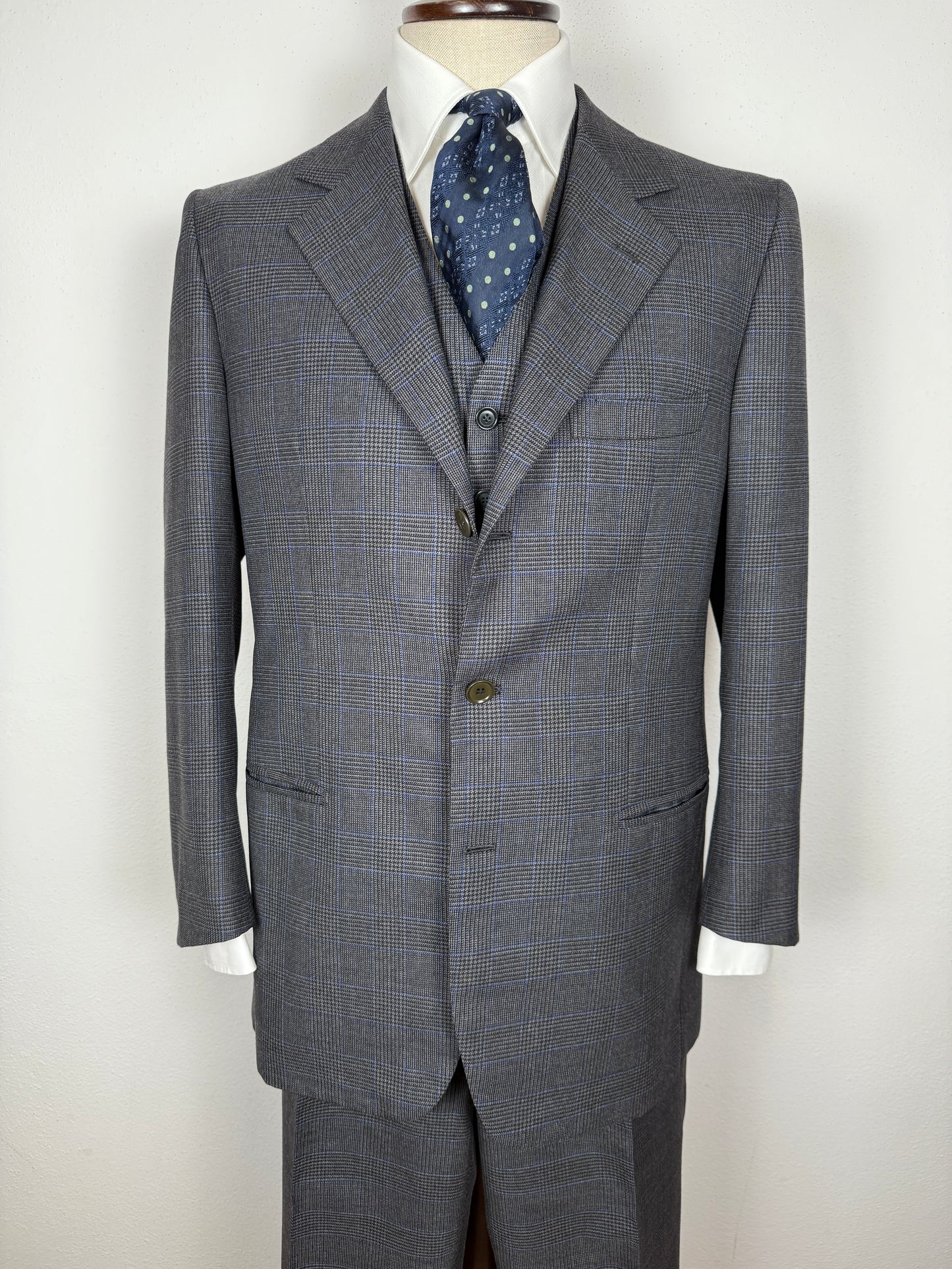 Completo 3 pezzi sartoriale principe di Galles - tg. 50